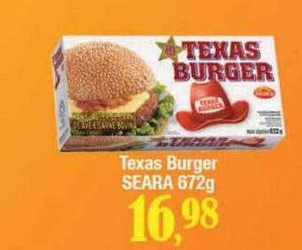 Supermercados Unidos Texas burger seara oferta