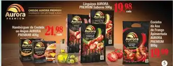 Supermercados Unidos Hambúrguer de costela ou angus aurora premium coxinha da asa de frango apimentada aurora premium oferta