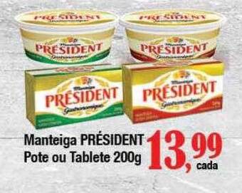 Supermercados Unidos Manteiga président pote ou tablete oferta