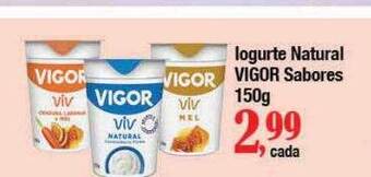 Supermercados Unidos Iogurte natural vigor sabores oferta