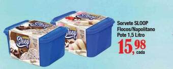 Sorvete sloop flocos napolitano