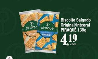 Supermercados Unidos Biscoito salgado original integral piraquê oferta