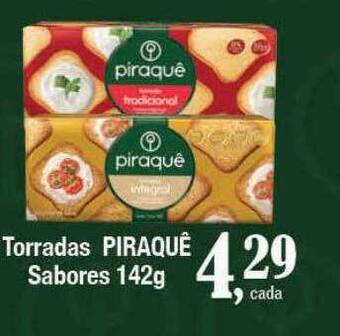 Supermercados Unidos Torradas piraquê sabores oferta