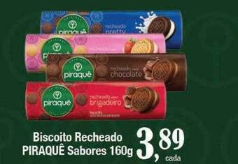 Supermercados Unidos Biscoito recheado piraquê sabores oferta