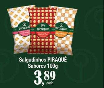 Supermercados Unidos Salgadinhos piraquê sabores oferta