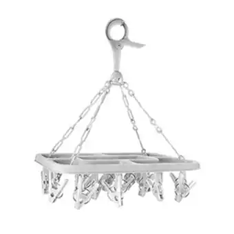 Mini varal retangular com 20 pregadores branco - home space