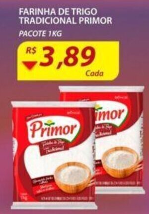 Assaí Atacadista Farinha De Trigo Tradicional Primor 1kg oferta