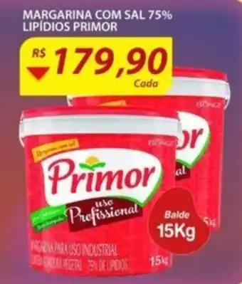 Assaí Atacadista Margarina com Sal 75% Lipidios Primor 15kg oferta