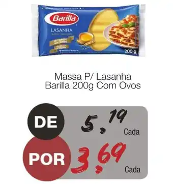 Massa p/ Lasanha Barilla 200g Com Ovos