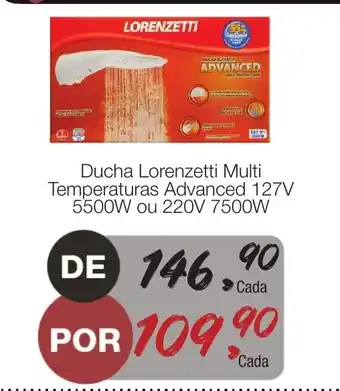 Ducha Lorenzetti Multi Temperaturas Advanced 127V