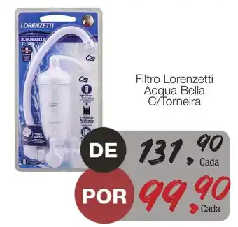 Supermercado Dalben Filtro Lorenzetti Acqua Bella c/Torneira oferta