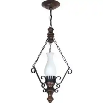 Lustre rústico envelhecido para 1 lâmpada 801e - luminárias muller