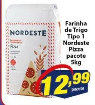 Vencedor Atacadista Farinha de Trigo tipo 1 Nordeste Pizza pacote 5kg oferta