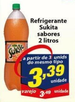 Vencedor Atacadista Refrigerante Sukita sabores 2L oferta