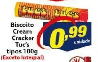 Vencedor Atacadista Biscoito Cream cracker Tuc's tipos 100g oferta
