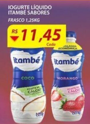 Assaí Atacadista Iogurte Liquido Itambe Sabores 1.25kg oferta