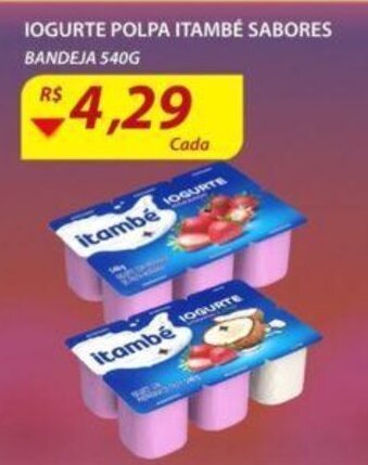 Iogurte Polpa Itambe Sabores Bandeja 540g