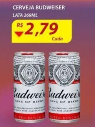 Assaí Atacadista Cerveja Budweiser 269ml oferta