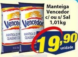 Manteiga Vencedor c/ ou s/ Sal 1.01kg