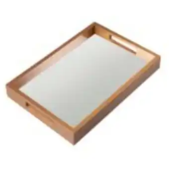 Ferreira Costa Bandeja espelhada retangular de madeira 32x22cm dourado - kapos  oferta