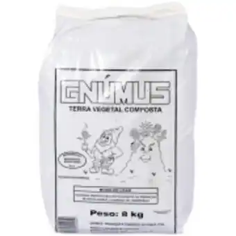 Terra vegetal composta para jardim 8kg - gnumus 