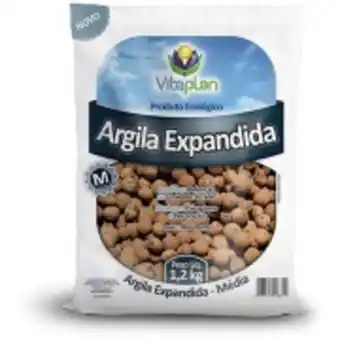 Argila expandida média para vaso 1,2kg - nutriplan 