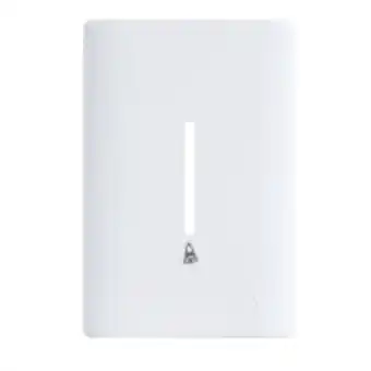 Placa 4x2 1 posto campainha vertical novara branca -...