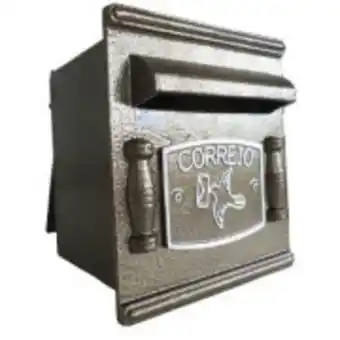 Porta-cartas alumínio 20x19 cm repop bronze - prates e barbosa 