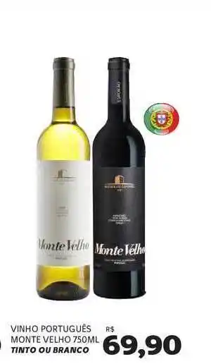Vinho Português Monte Velho Tinto Ou Branco 750ml