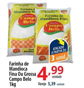 Akki Atacadista Farinha de mandioca fina ou grossa campo belo oferta