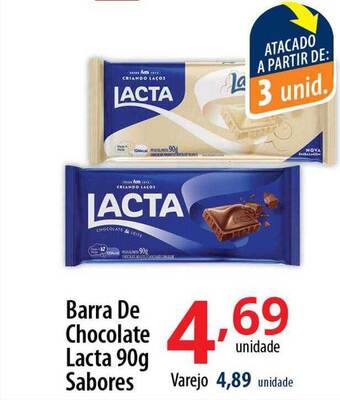 Akki Atacadista Barra de chocolate lacta sabores oferta