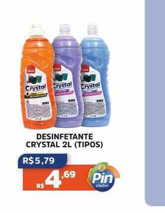 Pinheiro Supermercado Desinfetante crystal tipos oferta