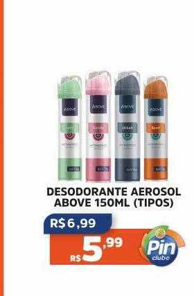 Desodorante aerosol above tipos