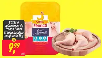 Frangolândia Coxas e Sobrecoxas de frango Super Frango bandeja congelado 1kg oferta