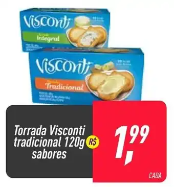 Frangolândia Torrada Visconti tradicional 120g sabores oferta