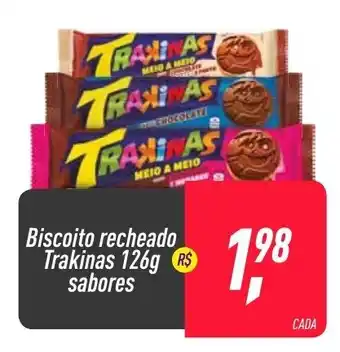 Biscoito recheado Trakinas 126g sabores