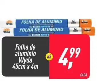 Frangolândia Folha de Aluminio Wyda 45cmx4m oferta