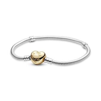 Pandora Bracelete crie & combine pandora shine fecho de coração oferta