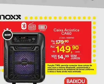 Casa e Vídeo Caixa Acústica Ca60 Lenoxx oferta