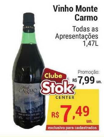 Stok Center Vinho Monte Carmo 1.47L oferta