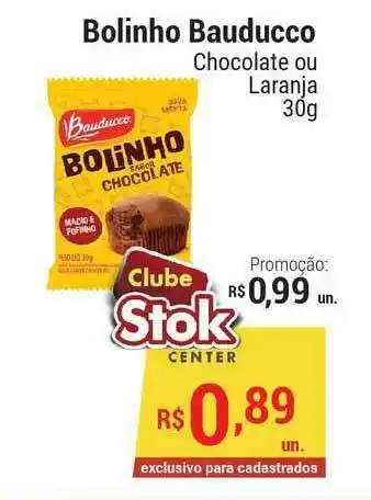 Stok Center Bolinho Bauducco Chocolate Ou Laranja 30g oferta