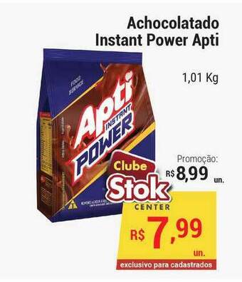 Stok Center Achocolatado Instant Power Apti 1,01kg oferta