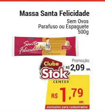 Stok Center Massa Sante Felicidade 500g oferta
