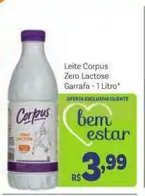 Covabra Supermercados Leite Corpus Zero Lactose 1L oferta