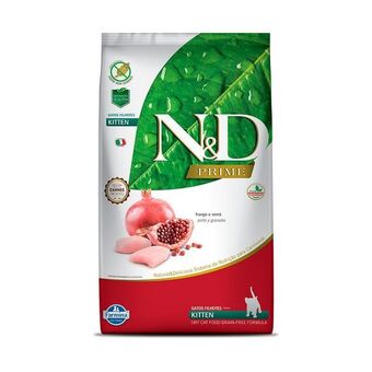 Ração n&d gatos filhotes farmina prime sabor frango e romã