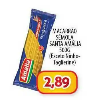 San Michel Supermercados Macarrão Sêmola Santa Amália 500g oferta