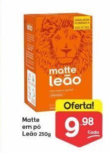 Supermercados Princesa Matte em pó leão 250g oferta