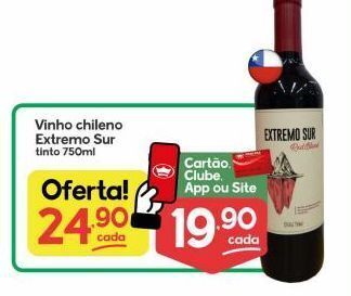 Supermercados Princesa Vinho chileno extremo sur 750ml oferta