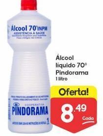 Supermercados Princesa Álcool líquido 70° pindorama 1l oferta