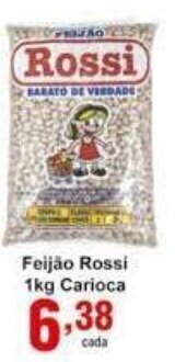 Rossi Supermercado Feijao Rossi 1kg Carioca oferta